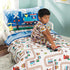 EVERYDAY KIDS Toddler Fitted Sheet and Pillowcase Set -Choo Choo Train- Soft Breathable Microfiber Toddler Sheet Set